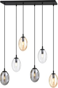 Emibig modern függeszték astral fekete grafit mézédes átlátszó emi1268/6m1