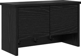vidaXL Fali Kabáthorog polcokkal Fekete tölgy 50 x 20 x 30 cm Faanyag