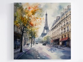Canvas Város Párizs Franciaország Utca Eiffel-torony 40x40