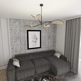 Emibig modern mennyezeti lámpa lotus barna fekete emi1463/4