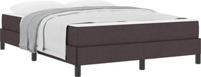 vidaXL Boxrugós ágy matracmal Sötét Barna 140 x 200 cm szövet