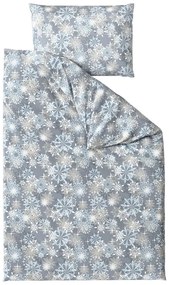 SNOWFLAKE kékesszürke mikroszálas flanel ágyneműhuzat Ágyneműhuzat mérete: 70 x 90 cm | 140 x 200 cm