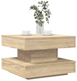 Sonoma tölgy dohányzóasztal 360 fokban forgatható 50x50x34,5 cm