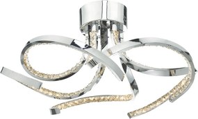 DAR LIGHTING ZYA5450 ZYA Kristály Mennyezeti Lámpa Csiszolt Króm LED IP20