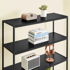 Fekete MDF Polcos Szekrény. AUR-E1121 BK