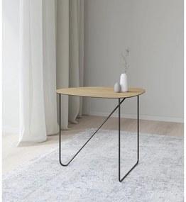 Natúr színű fém dohányzóasztal 44x50 cm Curve L Wood – LIND DNA