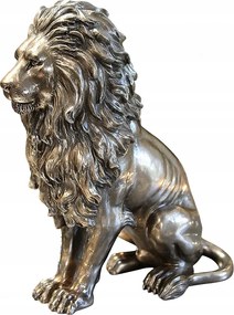 Oroszlán Figura Arany Ülő Dekoratív Irodai Nappali Veronese Gyűjtemény V