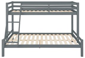 Alpi2 szürke emeletes ágy borovi fenyőből - Støraa