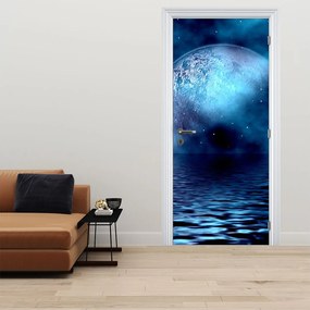 Fotótapéta ajtóra - Hold a tenger felett (95x205cm)
