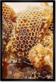 Poszter keretben 40x60 Sárga méhsejt