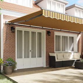 Automatikus behúzható napellenző többszínű csík 600x350 cm