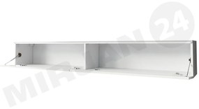 TV asztal/szekrény Dilune 180 (fehér + fényes fehér) (fehér LED világítás). 1053804