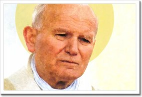 Poszterek keretben 60x40 Szent II. János Pál pápa