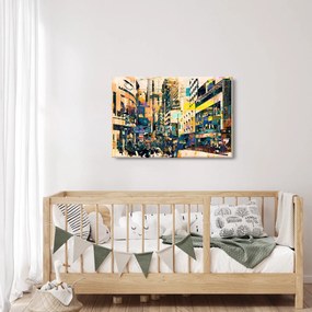 Kép - Festett absztrakció (90x60 cm)