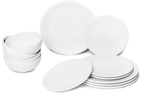 Purita 12 db-os fehér porcelán étkészlet - Bonami Essentials