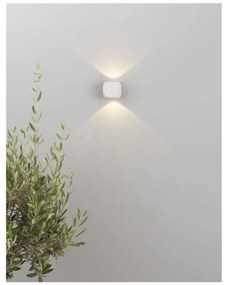 Nova Luce ZARI kültéri fali lámpa, fehér, 3000K melegfehér, beépített LED, 2x2W, 285 lm, 9226217