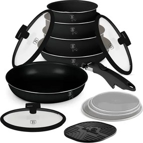 BerlingerHaus 12 részes edénykészlet Matte Black Collection(BH/8248N)
