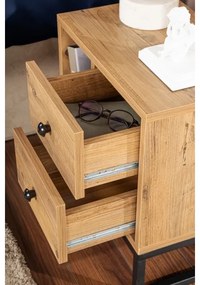 Éjjeliszekrény GLIMMER 50x45,2 cm fenyő atlantic/fekete