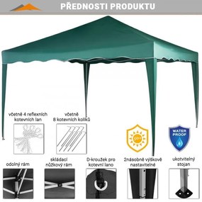 INSTENT BASIC Kerti pavilon 3 x 3 m zöld