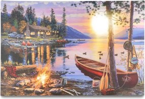 Fali kép Sunset Canada 4 LED 40 x 60 cm