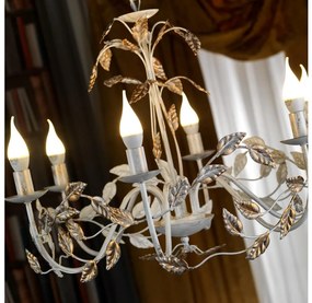 ONLI - Csillár láncon COLLANA 6xE14/6W/230V fehér/arany