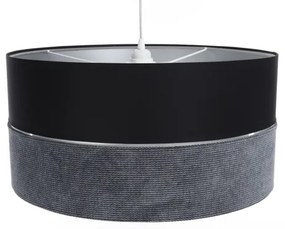 Csillár zsinóron TWIST 1xE27/60W/230V fekete/szürke/ezüst