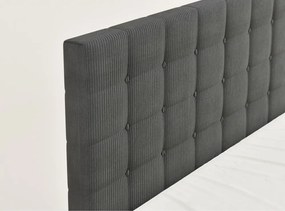 Antracitszürke ágyneműtartós boxspring ágy 200x200 cm Tasca – Maison de Rêve