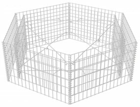 hatszögletű gabion magaságyás 160 x 140 x 50 cm