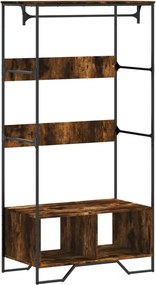 vidaXL tölgy színű szerelt fa ruhásszekrény 90 x 50 x 180 cm