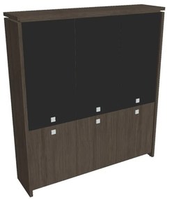 Verno magas szekrény 188 x 46 x 210 cm, kombinált ajtó, antracit tölgy / fekete