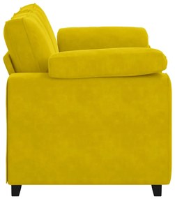 sárga bársony loveseat kanapé 120 cm