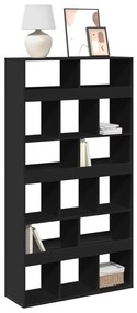 fekete szerelt fa könyvespolc 100 x 33 x 187,5 cm