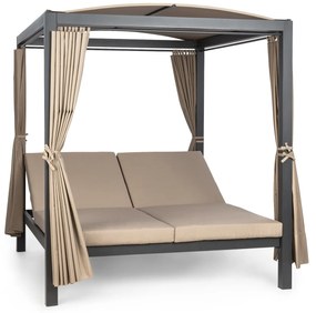 Eremitage Double XL napozóágy, 2 fő, fém váz, tető, függöny