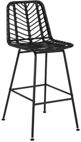 Rattan Bárszék Fekete Színben. JERRY