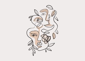 Kép - Line art arckezelés (70x50 cm)