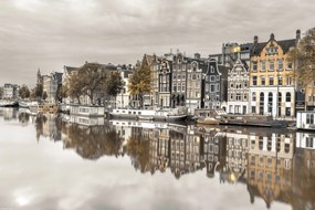 Poszter 45x30cm Csatorna Amszterdam városon keresztül 3, Assaf Frank