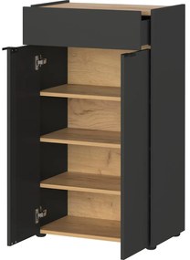 Antracitszürke magas fürdőszoba szekrény 60x98 cm Forano – Germania