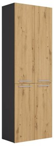 1K DD fürdőszoba szekrény, antracit-tölgy