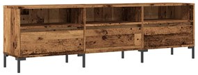 antik fa színű szerelt fa TV-szekrény 150 x 30 x 44,5 cm