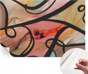 Dekoratív öntapadós fotótapéta Hálószobába Színes mozgás 104x70 cm