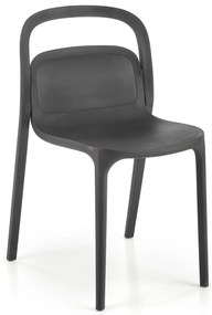 Fekete műanyag szék K490