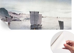 Divatos öntapadós fali tapéta Vitorlás tájkép 250x104 cm