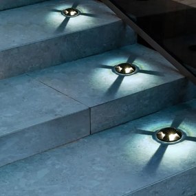Brilagi - LED kültéri, gépjárműterhelésre alkalmas földbe süllyeszthető világítótest GROUNDRAY LED/1W/230V fekete IP67