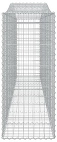 10 db íves horganyzott vas gabion kosár 400x50x120/140 cm