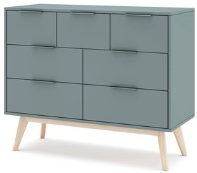 Szürkészöld komód 120x83x40 cm Pisco – Marckeric