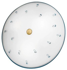 Kolarz 731.U13.4.17- Mennyezeti lámpa NONNA 3xE27/60W/230V átm. 42 cm kék/réz