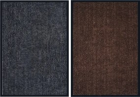 Lábtörlő Otthonra Céges Ajtóhoz Érme Gumi Szürke Barna 90x150