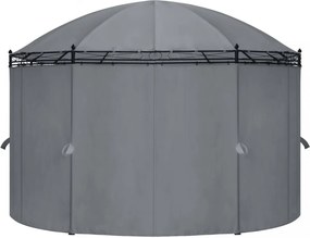 antracitszürke pavilon függönyökkel 520 x 349 x 255 cm