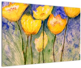 Kép - sárga tulipán (90x60 cm)