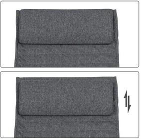 Hintaszék nyírfából, relaxációs szék 5 Fokban Állítható Lábtartó